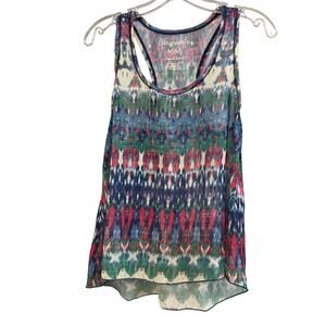 Aeropostale Sleeveless Ikat Print Tank Top Size M Lightweight